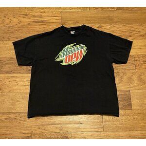 Vintage Y2k Mountain Dew Promo T Shirt Men xl Black